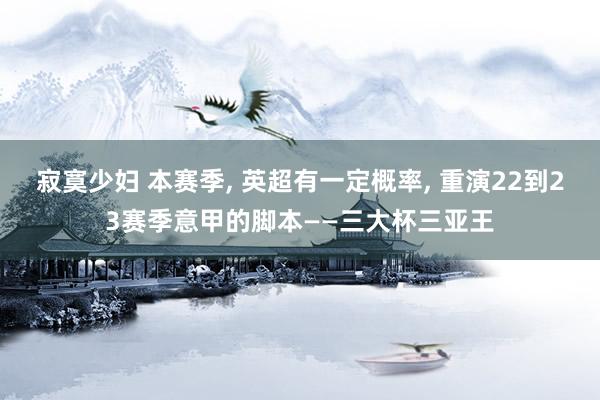 寂寞少妇 本赛季， 英超有一定概率， 重演22到23赛季意甲的脚本——三大杯三亚王