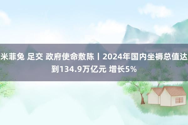 米菲兔 足交 政府使命敷陈丨2024年国内坐褥总值达到134.9万亿元 增长5%